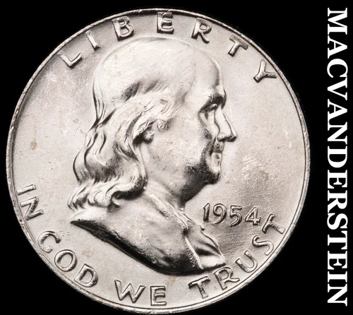1954-D Silver Franklin Half Dollar - FBL - Choice Gem Brilliant Unc+++  #G8011