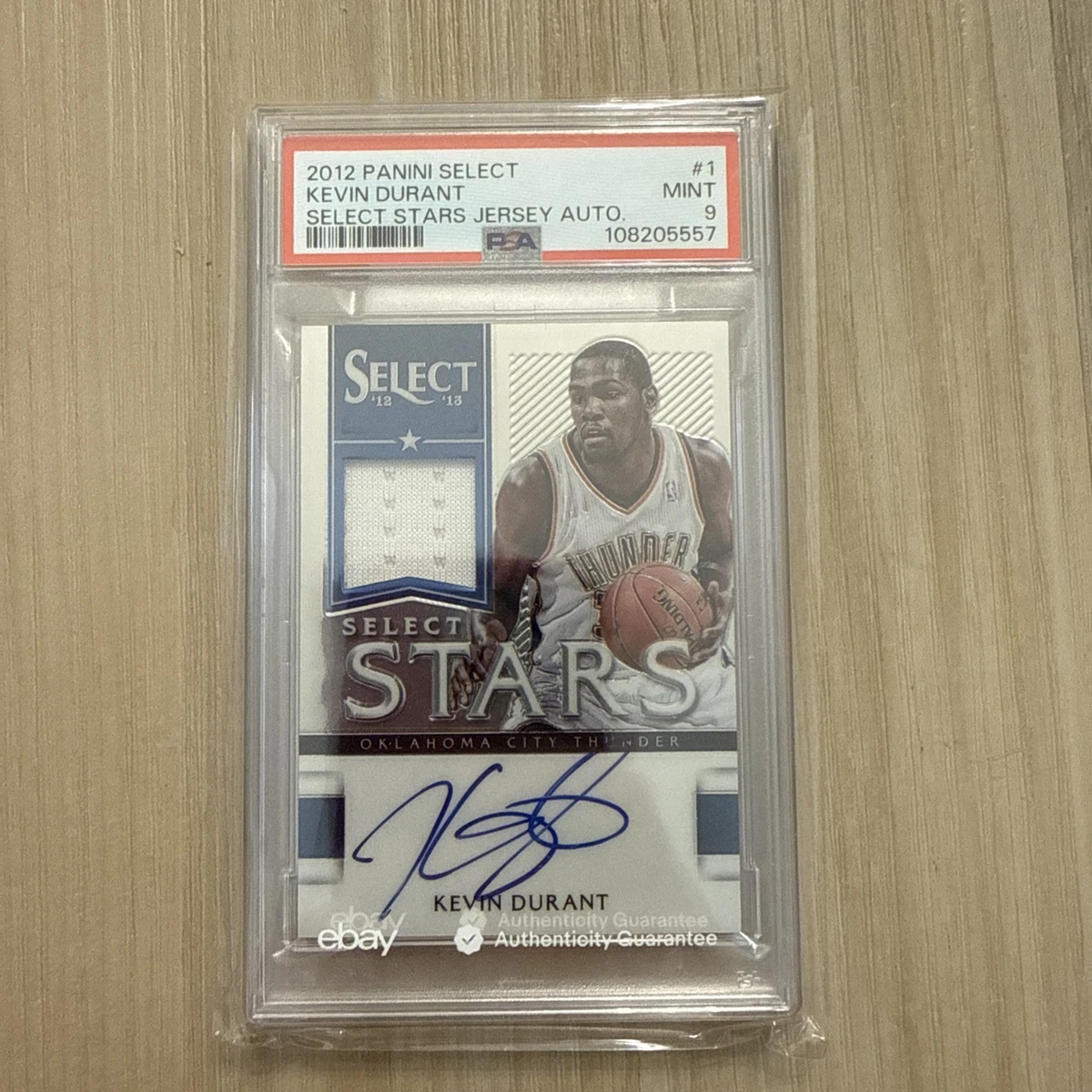 デュラント　セレクト　シルバー　PSA 10 Panini Kevin Durant Basketball Autographed Sports Trading Cards