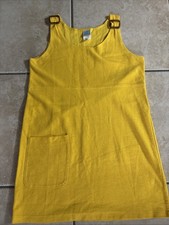 Vintage Terrycloth Beach Pool Party Swim Cover Up 70s 80s Medium Yellow