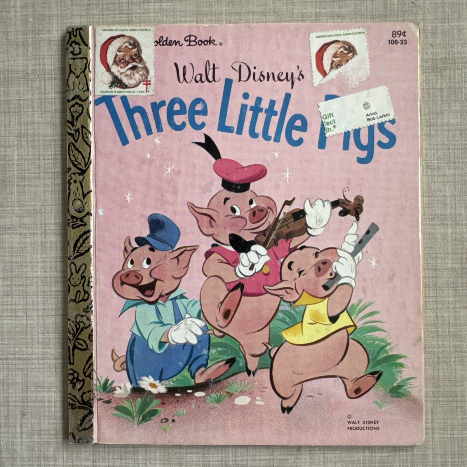 Walt Disney’s Three Little Pigs Little Golden Book VTG 1981