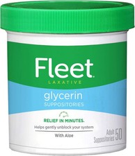 Fleet Adult Glycerin Suppositories 50-Count 2-Pack 