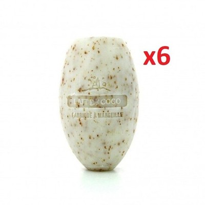 6 Rotierende handwerkliche Schulseifen La Savonnette Marseillaise Kokosmilch 240g