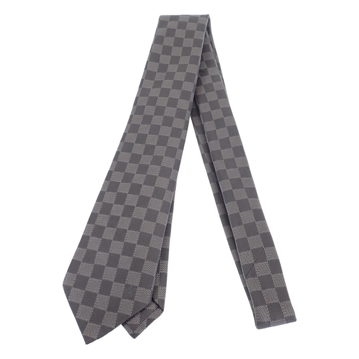 Louis Vuitton Brown Damier Ebene Silk Classic Tie Louis Vuitton