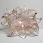 Vintage Barovier Toso Murano Starfish Glass Bowl, Gold Flecks, Italian Art Glass