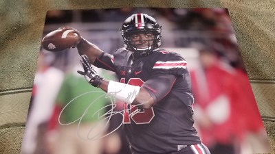 Photo Signée J.T. Barrett Ohio State - Format 11x14 Avec COA