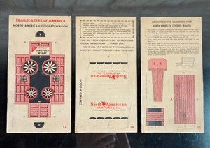 Rare 1956 Nabisco Shredded Wheat TRAILBLAZERS OF AMERICA #1 Cards Covered Wagon