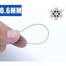 Image of Stainless Steel Wire Rope Cable Rigging 0.5/0.6/0.8/1/1.2/1.5/1.8/2.0/2.5 mm 7x7
