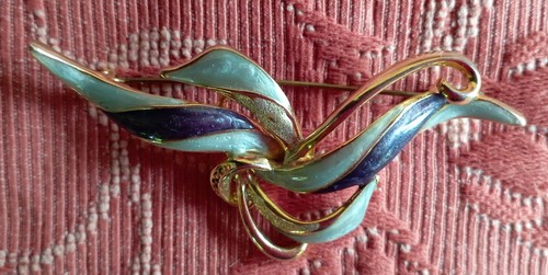 Broche Fantaisie émaillée Numéro 22 - Bijou Vintage D'occasion