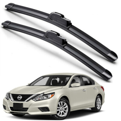 For 2013-2018 Nissan Altima Windshield Wiper Blades J-HOOK Hybrid Silicone