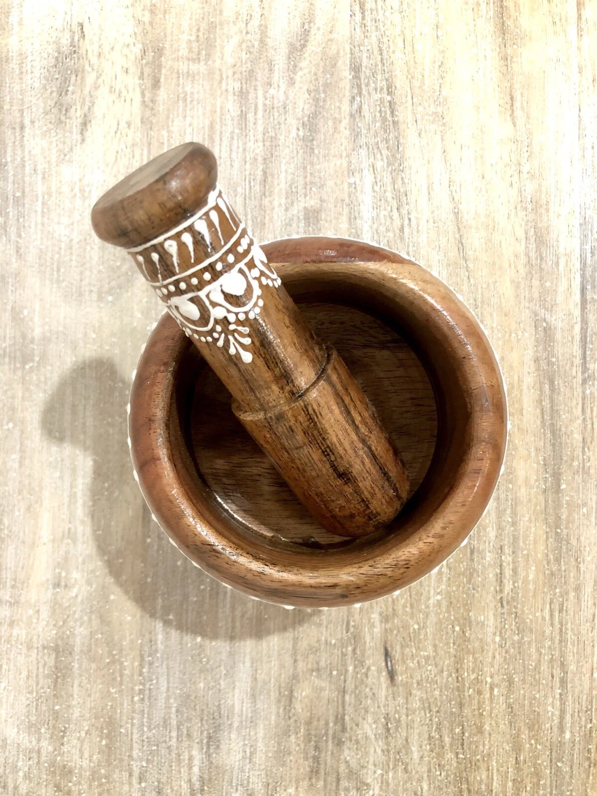 Natural Wood Mortar & Pestle (NEW)