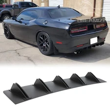 For Dodge Challenger 2008-2023 5 Fins Rear Diffuser Bumper Lip Spoiler Splitter