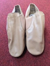 Capezio Stretch Jazz Shoe Dance CG15A Carmel Tan Leather Jz Boote Split Sole New