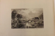 1850 B/W ENGRAVING PRINT GOLDRILL BECK ULLSWATER CUMBERLAND 25CMS x 20CMS P1872