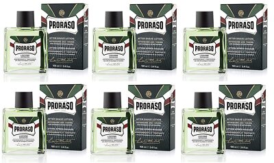 6x Proraso After Shave Lozione Tonic Rasierwasser 100ml Kölner Wasser Cologne