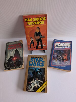 Lot of 4 Star Wars Paperbacks:  Han Solo s Revenge, Empire Strikes Back, etc.