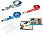CUSTOM Printed Plastic Staff ID Card Premium Staff Neck Strap Lanyard & Holder