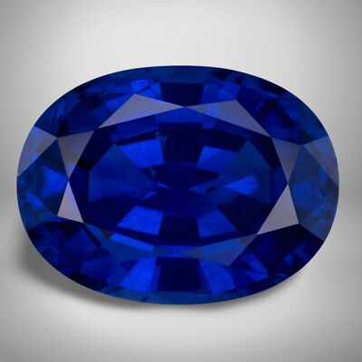Blue Sapphire Oval Cut Gemstone 9 Cts - 16x12 mm VVS Precious Jewelry Gem