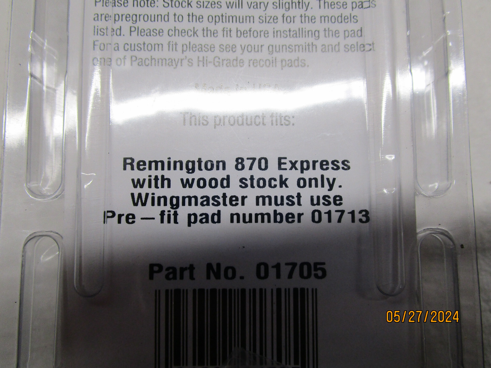 Pachmayr Decelerator Recoil Pad Remington 870 Express Wood Stock eBay