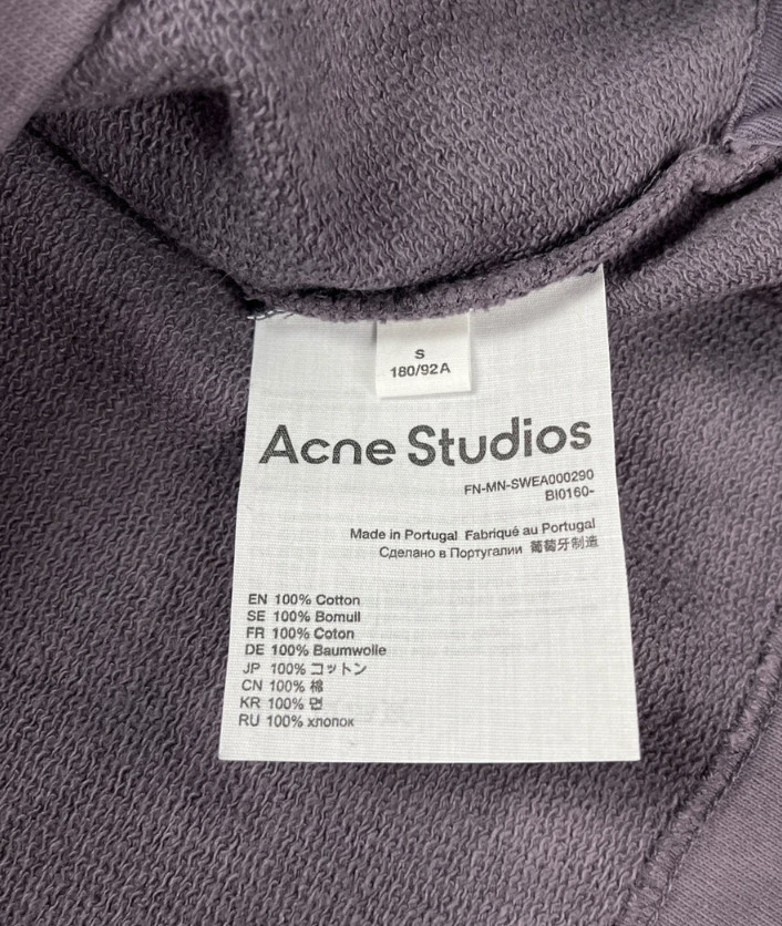 ACNE STUDIOS Purple Cotton Sweatshirt Tie dyed size SMALL image 4