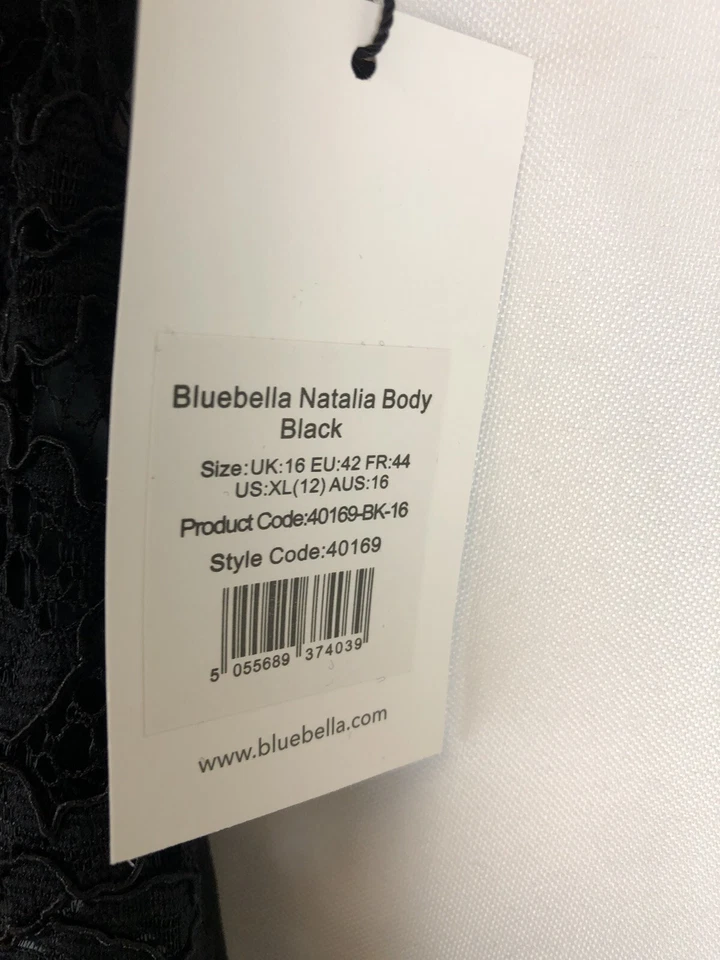 Bluebella Women’s Natalia Black Lace Bodysuit Size 12, Sheer - Image 3 of 3