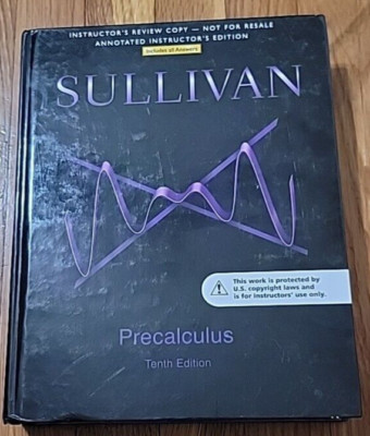 Precalculus (10th Edition) - Hardcover by Sullivan, Michael Student Textbook