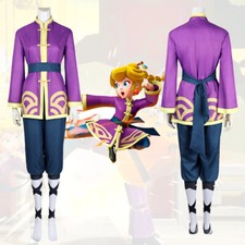 kung fu Peach Costume Princess Peach: Showtime! cosplay suit outfit Adult kids