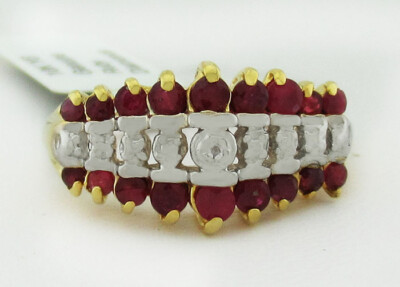 ECHTER 1,26 ct RUBIN DAMEN RING 10K GOLD **kostenloses Zertifikat Gutachten* 