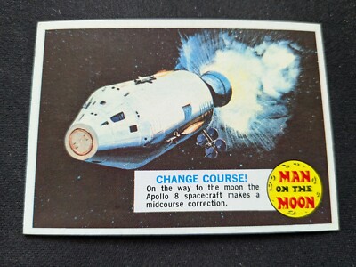 1969 Topps Man On The Moon Card # 50B Change Course (EX/NM)
