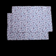 2 Vtg Perfect Fit Standard Pillowcases Pink Floral Roses Cotton Cottagecore