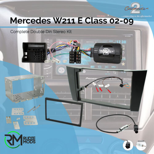 Mercedes W211 E Class 02-09 Complete Double Din Stereo Fitting Kit CTKMB06 - Picture 1 of 1