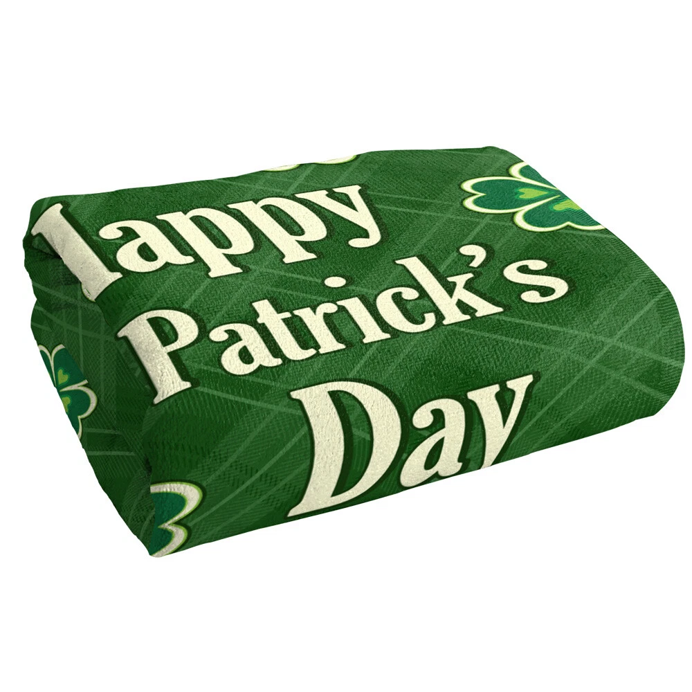 30"x60" Happy St. Patrick's Day Beach Towel Lightweight Microfiber Bath