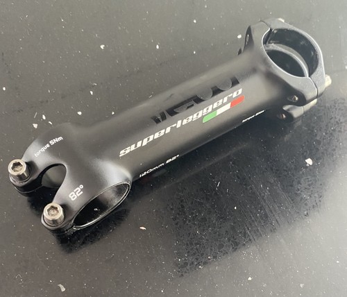 Deda Superleggero Stem 120mm, 82 Degrees, 31.7 Bars, 1 1/8 Fork, Polish On Black - Picture 4 of 7