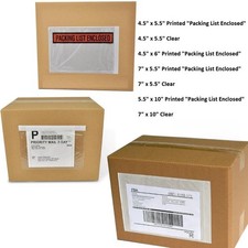 Shipping Label Sleeves Clear Self-Adhesive Packing Slip Pouches Envelope