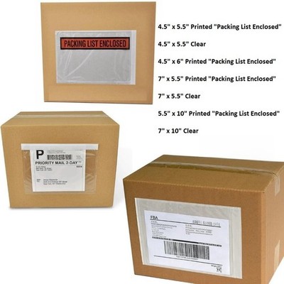 Shipping Label Sleeves Clear Self-Adhesive Packing Slip Pouches Envelope