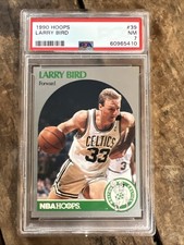 1990 Hoops Basketball Card - Larry Bird Boston Celtics - PSA NM 7