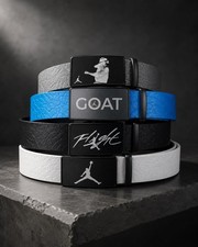 Jordan Elephant Print Belt 100% Real Leather Ratchet Adjustable