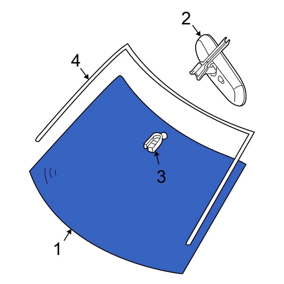 For Nissan Frontier 2010-2017 Nissan 72700ZL90A Front Windshield Foto 2 de 3