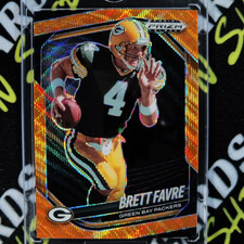 2025 Panini Prizm Black Brett Favre Orange Wave /60 Packers