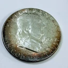 1961 P TONED Franklin Half Dollar 90% Silver AU ABOUT UNCIRCULATED DETAILS #8002