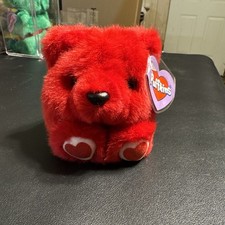 Swibco Puffkins Plush Red Kisses Bear with Tag Teddy Bear  6680
