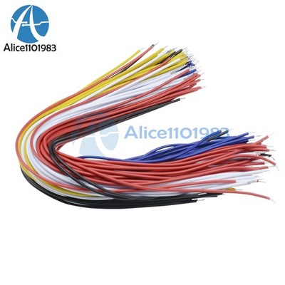 100PCS 20CM Color Flexible Two Ends Tin-plated Breadboard Jumper Cable Wires *gi
