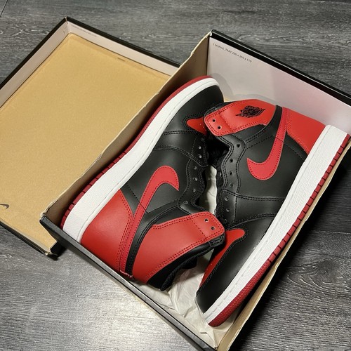 Air Jordan 1 Banned Bred Retro High OG Size 6.5Y GS Red Sneakers 2016 575441-001 - Picture 5 of 8