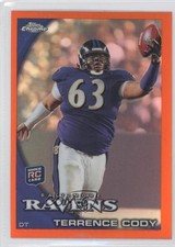 2010 Topps Chrome Rack Pack Orange Refractor Terrence Cody #C88 2u6