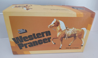 SELTENE BREYER WESTERN PRANCER NR. 112 PALOMINO BOXED TOP 1980 MODEL HORSE