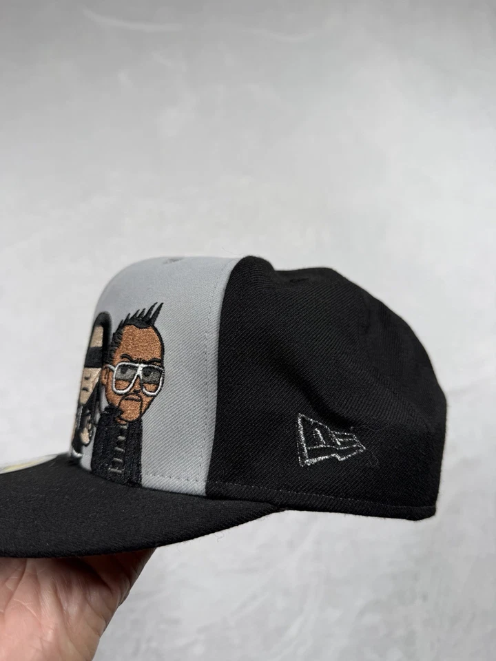 NUEVA ERA 59FIFTY GUISANTES DE OJOS NEGROS TOKIDOKI SOMBRERO AJUSTADO LIMITADO NEGRO 7 3/8 Foto 4 de 4