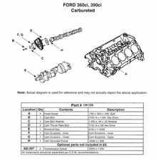 Enginetech Hk109 Headachesmall Parts Hardware Kit For 61-76 Ford 360 And 390