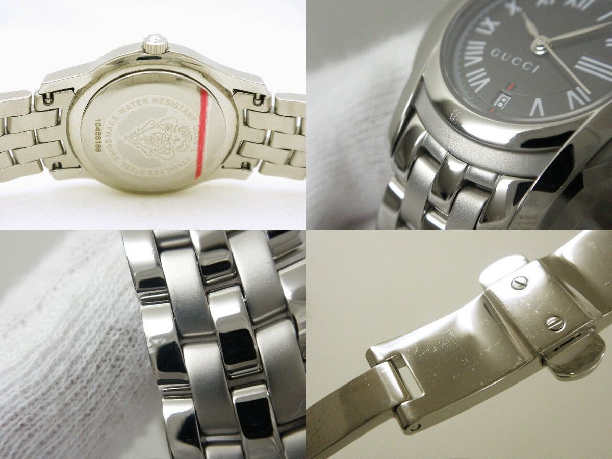 ま*め様 GUCCI GQ5500 シルバー クォーツ時計 GUCCI グッチ◾️ホワイトシルバー◾️GQ5500◾️メンズ 時計