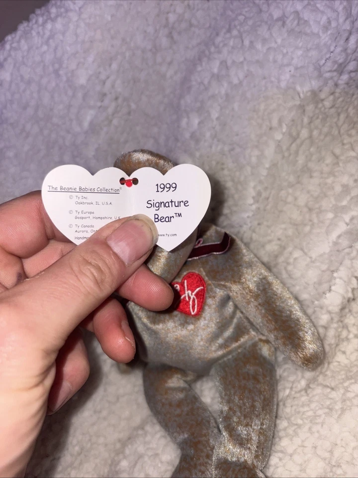 Ty Signature Bear Beanie Babies - Signature 1999 marrón Foto 3 de 3