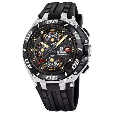 Festina Chronograph Chrono Bike 2026 F20755-8 Men's Analog Black Watch 20 ATM
