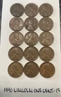 1940's- Wheat Penny One Cent Roll, 40’, 41’, 42’ - Mixed Grades - Close “L’s”